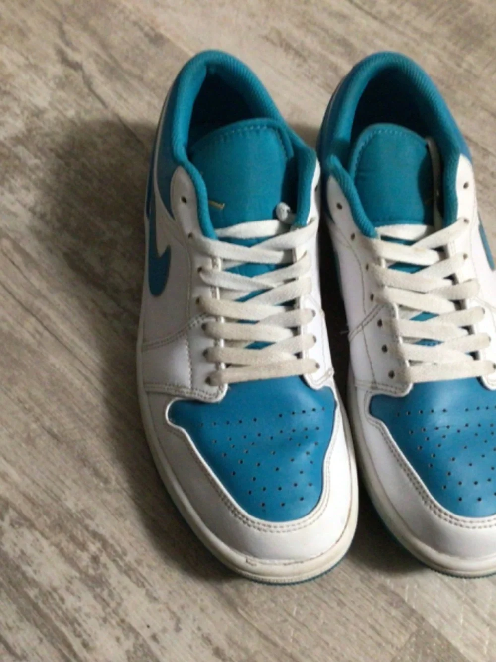 Aqua and White Jordan 1